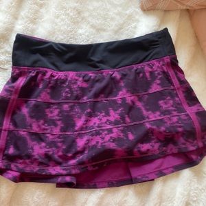 Lululemon pace rival skirt size 6 w pocket